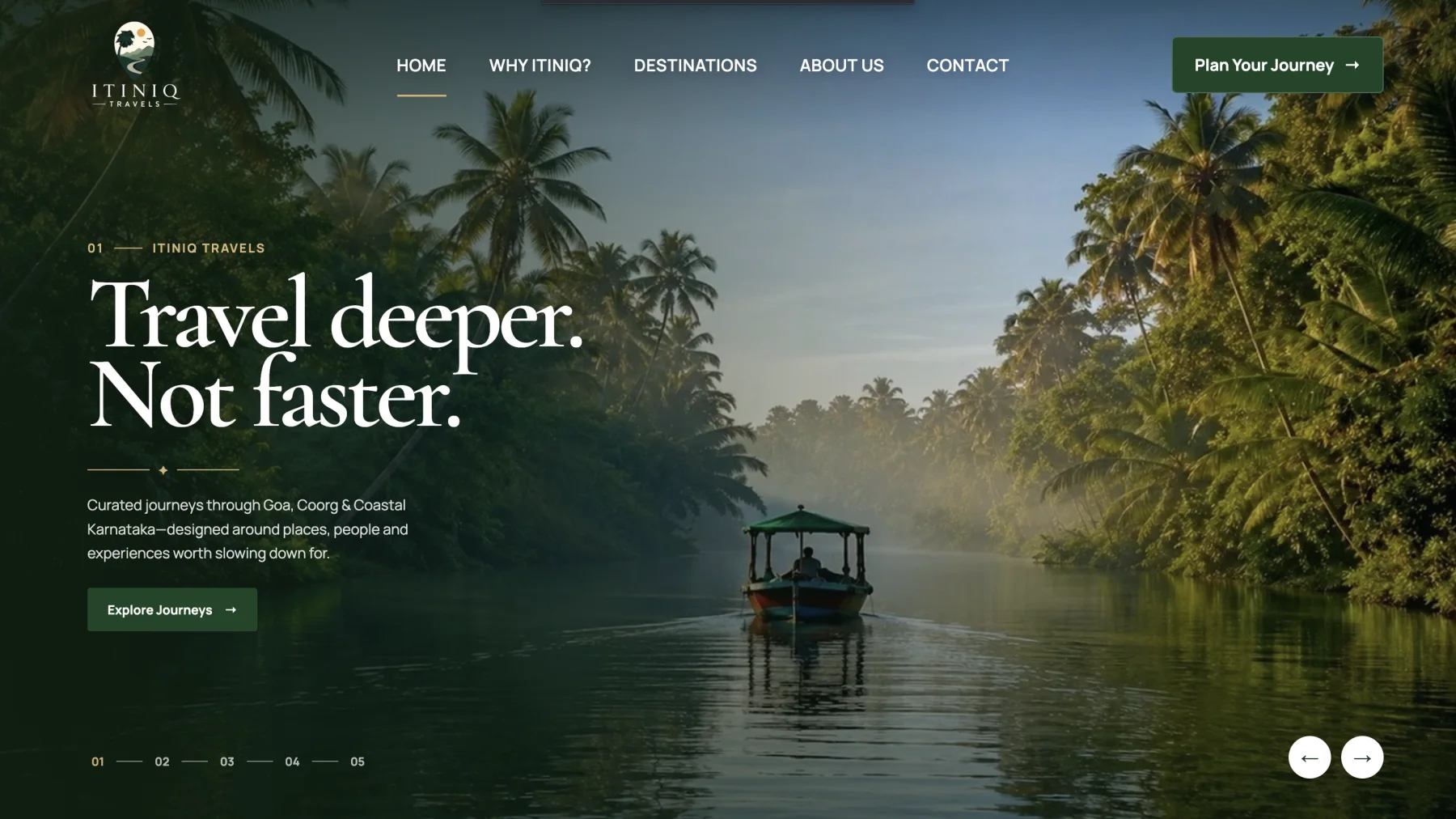 ITINIQ Travels website