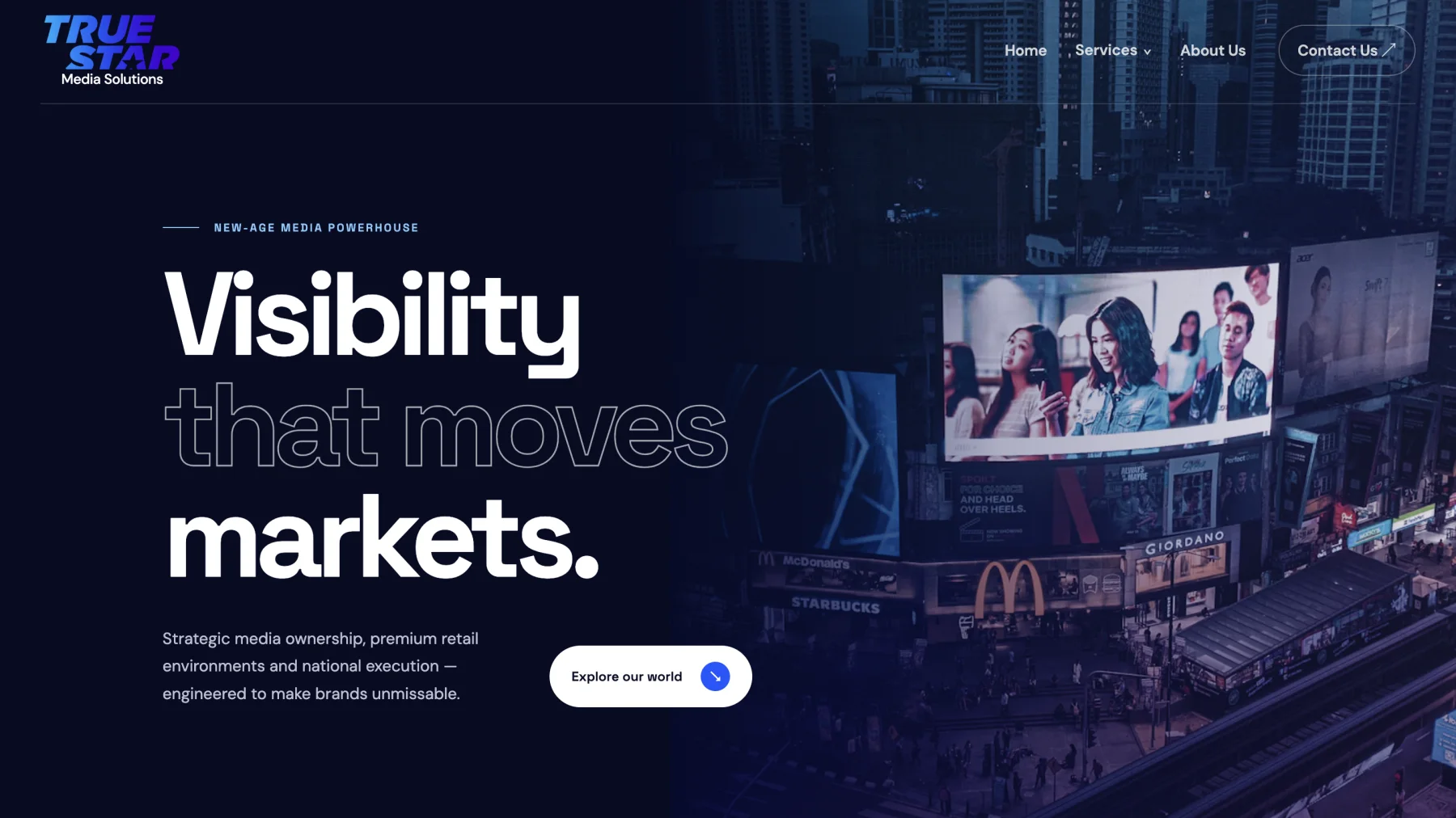 True Star Media Solutions website